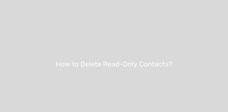 How to Delete Read-Only Contacts?