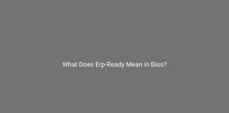 What Does Erp-Ready Mean in Bios?