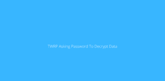 TWRP Asking Password To Decrypt Data