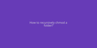 Linux - How to recursively chmod a folder?